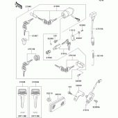 Схема вузла: Ignition switch(a6) для Kawasaki BN125 Eliminator