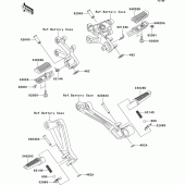 Схема узла: Подножки для Kawasaki ZX1200 Ninja ZX-12R