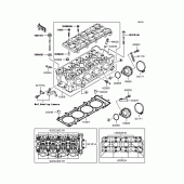 Схема узла: Головка цилиндра для Kawasaki ZX1200 Ninja ZX-12R