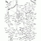 Схема узла: Радиатор (1/2) для Kawasaki ZX900 Ninja ZX-9R