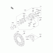 Схема вузла: Заднє гальмо для Kawasaki KX65