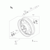 Схема вузла: Front wheel для Kawasaki VN1700 Vulcan 1700 Voyager
