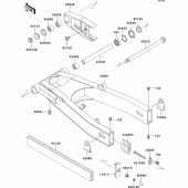 Схема узла: Swing arm для Kawasaki ZX600 ZZ-R600