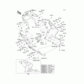 Схема узла: Нижний обтекатель для Kawasaki ZX636 Ninja ZX-6R