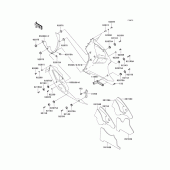 Схема вузла: Cowling lowers(1/2) для Kawasaki ZX600 ZZ-R600