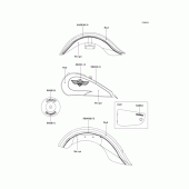 Схема вузла: Decals(red/beige)(vn1500-e4) для Kawasaki VN1500 Vulcan 1500 Classic