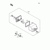 Схема вузла: Задній ліхтар (Стоп-сигнал) для Kawasaki KMX80 KSR-II