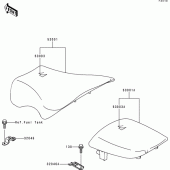 Схема узла: Сиденье для Kawasaki ZX900 Ninja ZX-9R