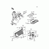 Схема узла: Радиатор для Kawasaki KLE650 Versys 650