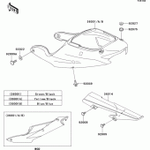 Схема вузла: Side covers/chain cover(zx600-j2p) для Kawasaki ZX600 Ninja ZX-6R