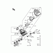 Схема узла: Воздушный фильтр для Kawasaki ZR1000 Z1000