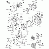 Схема вузла: Engine cover(s)(1/2) для Kawasaki ZR1100 Zephyr 1100