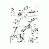 Схема вузла: Кермо & Пульт управління рульової для Kawasaki EN650 Vulcan S Café ABS