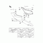 Схема вузла: Side covers/chain cover(1/2) для Kawasaki EX250 Ninja 250