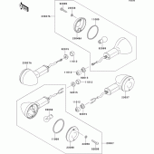 Схема узла: Поворотники для Kawasaki EJ650 W650