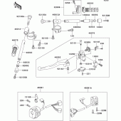 Схема узла: Руль & Пульт управления рулевой для Kawasaki ZX600 Ninja ZX-6R