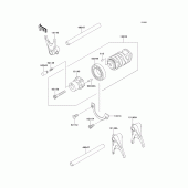 Схема вузла: Gear change drum/shift fork(s) для Kawasaki EJ800 W800