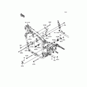 Схема вузла: Кріплення двигуна Kawasaki VN1700 Vulcan 1700 Vaquero ABS