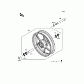Схема узла: Ступица переднего колеса для Kawasaki KLZ1000 Versys 1000 LT