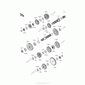 Схема вузла: Трансмісія для Kawasaki VN1700 Vulcan 1700 Voyager ABS