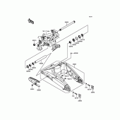 Схема вузла: Задній важіль (маятник) для Kawasaki KLE650 Versys 650 ABS
