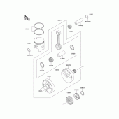 Схема узла: Crankshaft/piston для Kawasaki KX250/ KX252 KX250