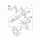Схема вузла: Заднє гальмо для Kawasaki KLX300R