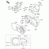 Схема узла: Right engine cover(s) для Kawasaki VN1500 VN1500 Classic