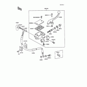 Схема узла: Front master cylinder(kl250-d8/d9) для Kawasaki KL250 KLR250