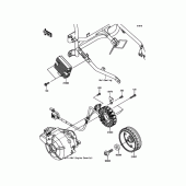 Схема вузла: Генератор та РР для Kawasaki EX250 Ninja 250
