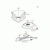 Схема вузла: Наклейка(Білий)(LFF) для Kawasaki EX250 Ninja 250