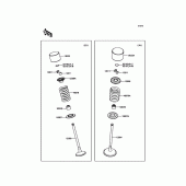 Схема узла: Клапан(ы) для Kawasaki KX250/ KX252 KX250F
