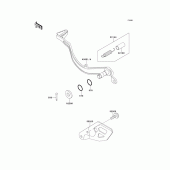 Схема узла: Лапка тормоза для Kawasaki KLX650 KLX650 Motard
