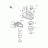 Схема вузла: Повітряний фільтр (ZR250-B1/B1A/B2) для Kawasaki ZR250 Balius-II
