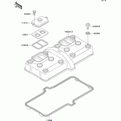 Схема узла: Клапанная крышка для Kawasaki ZX600 ZZ-R600