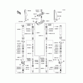 Схема вузла: Передня вилка(1/2)(m7f/m8f) для Kawasaki KX125