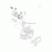 Схема узла: Цилиндр & Поршень для Kawasaki KLX110 KLX110L