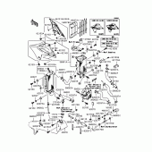 Схема узла: Радиатор для Kawasaki KLX250 KLX250