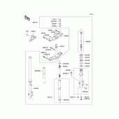 Схема вузла: Вилка передньої осі для Kawasaki VN750 Vulcan 750