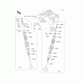 Схема узла: Рокер & Клапан для Kawasaki BJ250 250TR