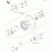 Схема узла: Ступица переднего колеса для Kawasaki EJ800 W800
