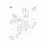 Схема узла: Подвеска/амортизатор для Kawasaki VN1500 VN1500 Classic Tourer