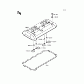Схема узла: Клапанная крышка для Kawasaki ZX1100 GPZ1100