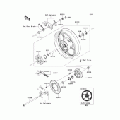 Схема узла: Заднее колесо & Приводная цепь для Kawasaki EX250 Ninja 250