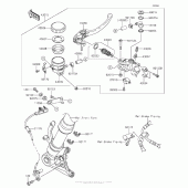 Схема узла: Передний тормозной цилиндр для Kawasaki ZX1000 Ninja 1000 ABS
