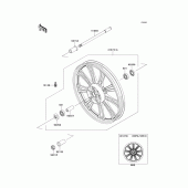 Схема вузла: Front wheel для Kawasaki VN900 Vulcan 900 Custom