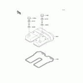 Схема вузла: Клапанна кришка для Kawasaki KL250 KL250 Super Sherpa