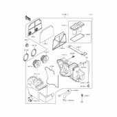 Схема узла: Воздушный фильтр для Kawasaki EX250 Ninja 250