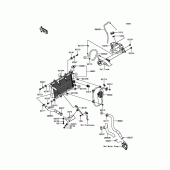 Схема вузла: Радіатор для Kawasaki BR250 Z250SL