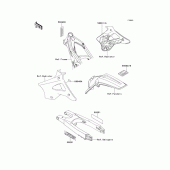 Схема вузла: Інформаційні наклейки для Kawasaki KX125